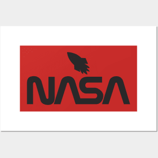 NASA Rocket Black Posters and Art